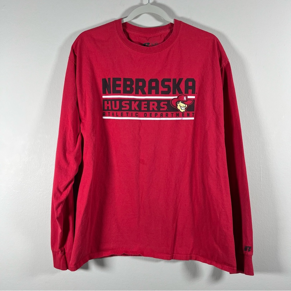 Russell Long Sleeve 100% Cotton Red Nebraska Cornhusker Sweatshirt Men’s Sz XL